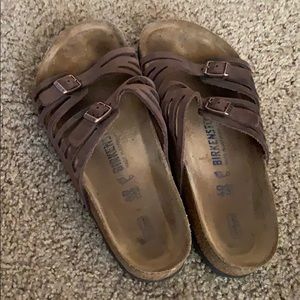 Brown Leather Birkenstock Sandals